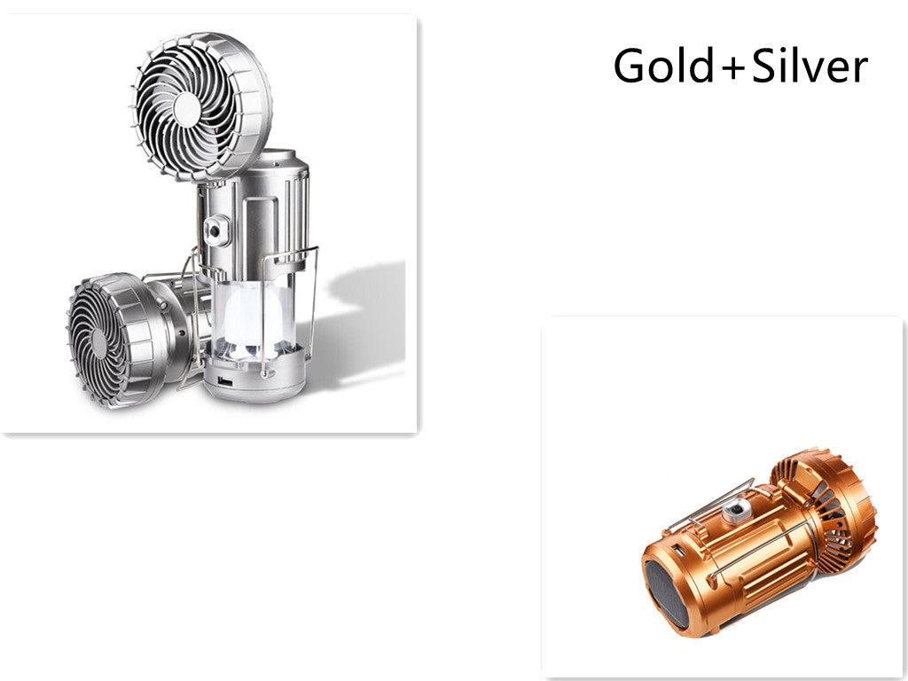 Solar Handventilator mit Campinglicht