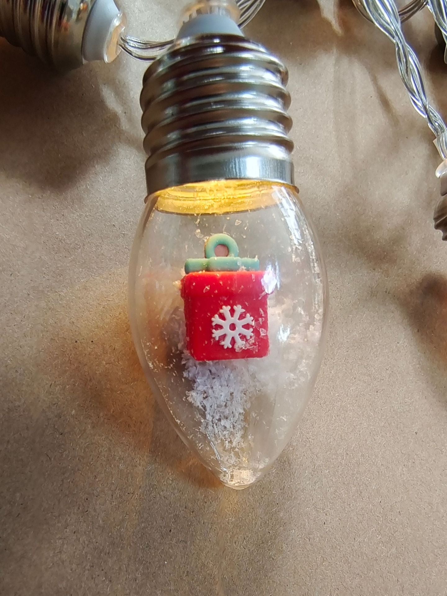 Schneekugel LED Lichterkette