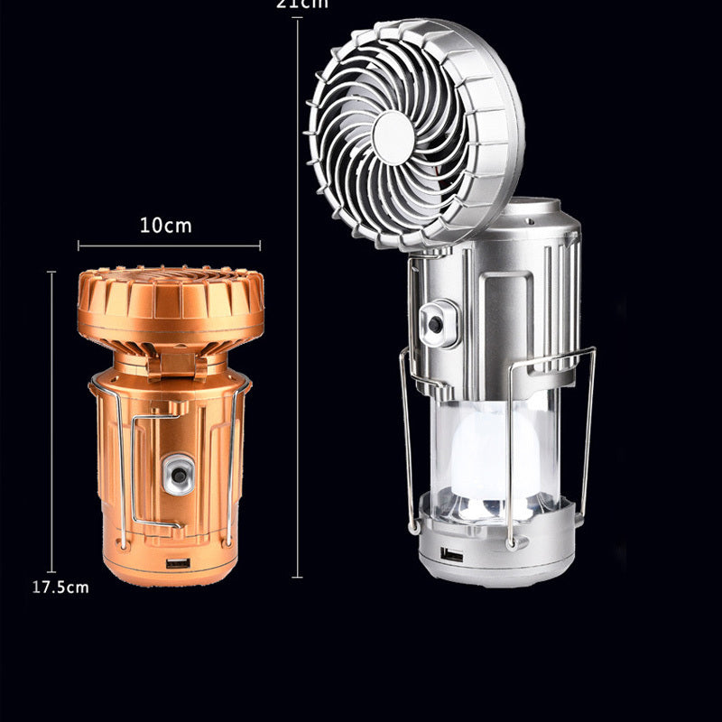 Solar Handventilator mit Campinglicht