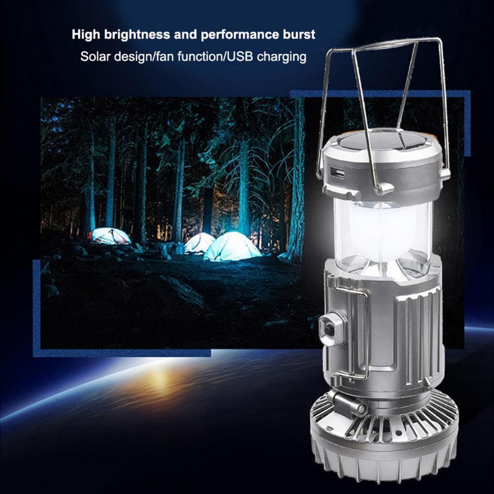 Solar Handventilator mit Campinglicht