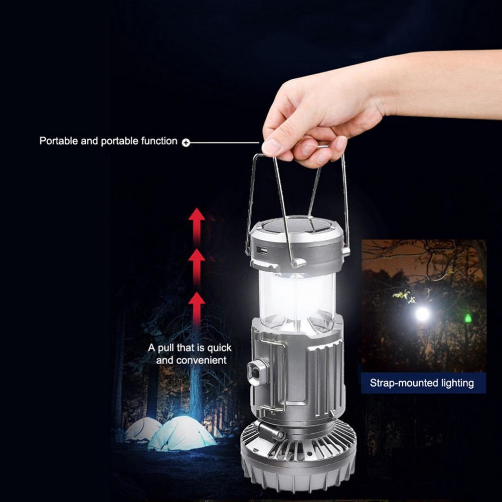 Solar Handventilator mit Campinglicht